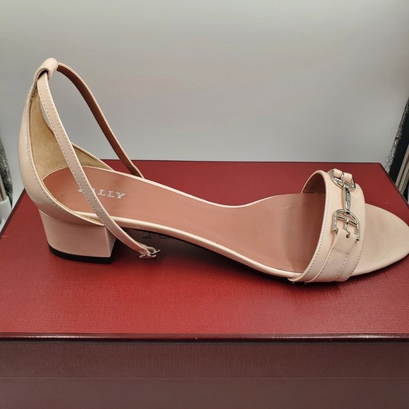 bally cloto calf patent leather women shoes sandals petal bnwt - Picture 9 of 12